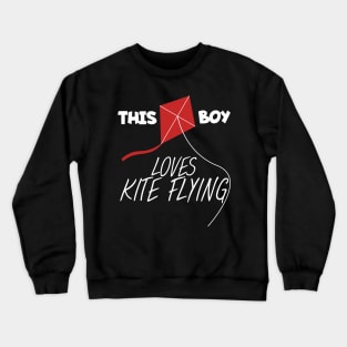 This boy loves kite flying Crewneck Sweatshirt